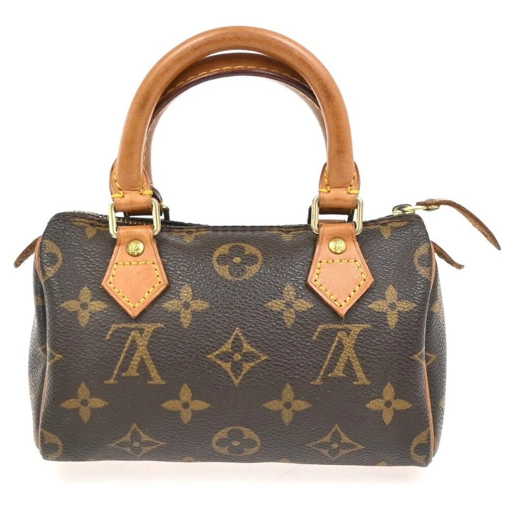 LOUIS VUITTON Mini Speedy Hand Bag Monogram Leather Brown M41534 20ZA037 - Picture 3 of 14